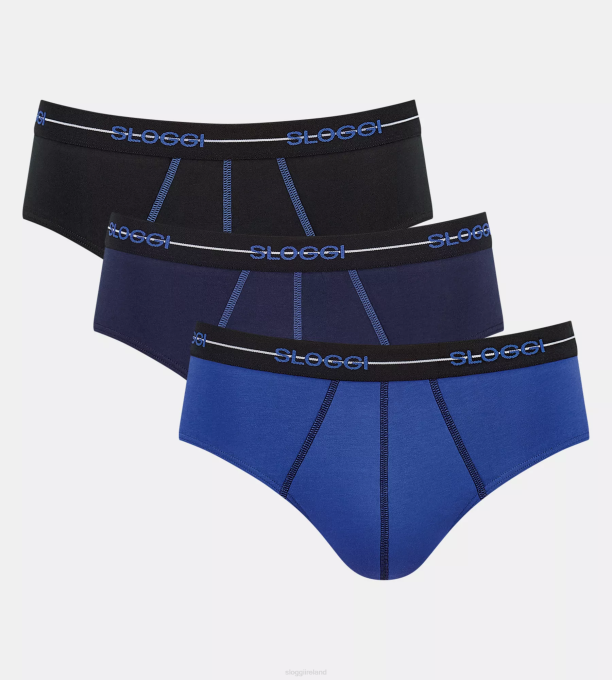 sloggi Underwear 22NZ744 Men START midi briefs Black - Blue Combination