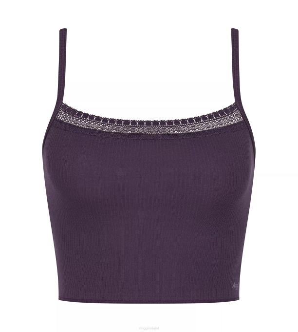 sloggi Loungewear | 22NZ133 Women GO RIBBED Top with spaghetti straps Blueberry