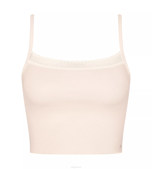 sloggi Loungewear | 22NZ228 Women GO RIBBED Top with spaghetti straps Angora