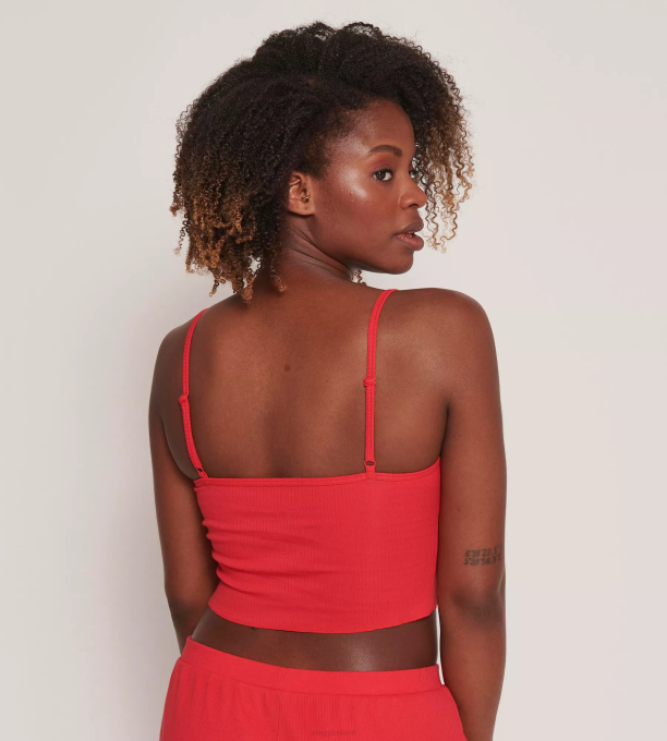 sloggi Loungewear | 22NZ307 Women GO RIBBED Top with spaghetti straps Campari