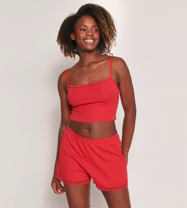 sloggi Loungewear | 22NZ307 Women GO RIBBED Top with spaghetti straps Campari