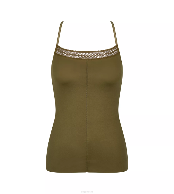 sloggi Loungewear | 22NZ540 Women S SUBTLE Top with spaghetti straps Dried laver