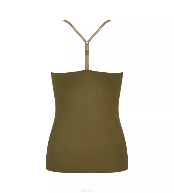 sloggi Loungewear | 22NZ540 Women S SUBTLE Top with spaghetti straps Dried laver